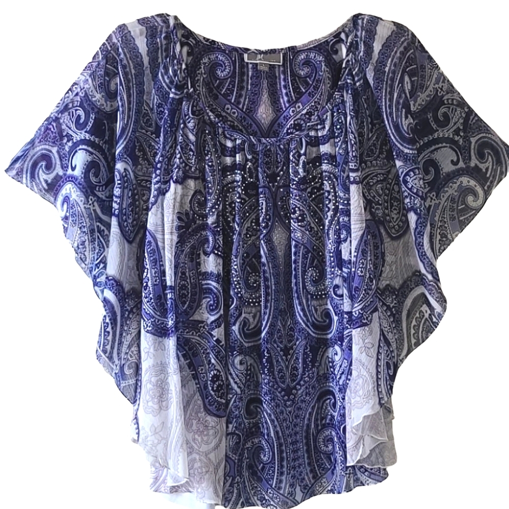 Embellished Flutter Layered Top - image 1